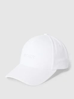 BOSS Cap Mit Label-Stitching Modell 'Zed' - Weiß