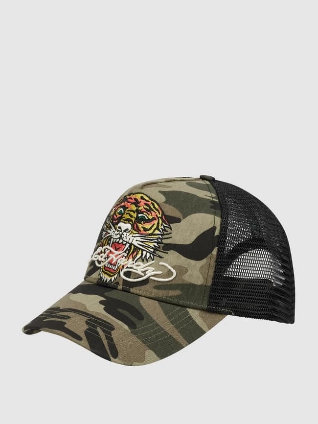 Ed Hardy Cap Mit Stickerei - Khaki 3 Ed Hardy Cap Mit Stickerei - Khaki