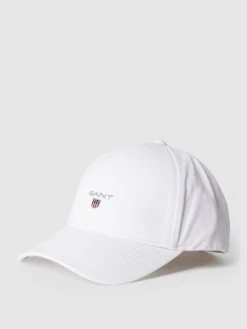 Gant Cap Aus Baumwolle Mit Label-Stitching - Weiß