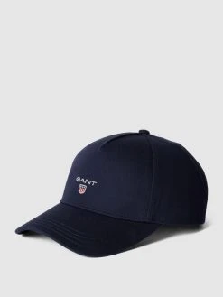 Gant Cap Mit Label-Stitching - Marineblau
