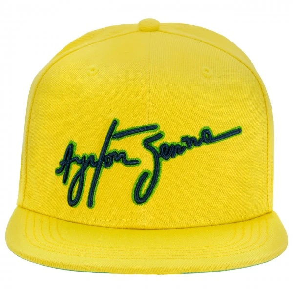 Ayrton Senna Cap Senna Brasil Flag Flat Brim 6 Ayrton Senna Cap Senna Brasil Flag Flat Brim – Bild 4