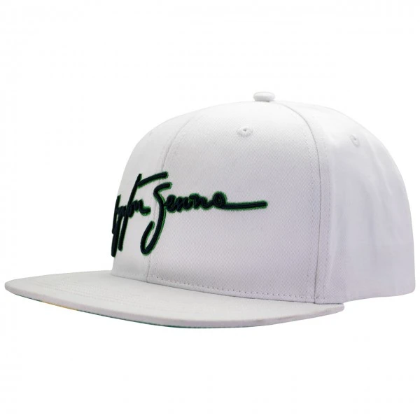 Ayrton Senna Cap Senna Unterschrift Flat Brim Weiß 3 Ayrton Senna Cap Senna Unterschrift Flat Brim Weiß
