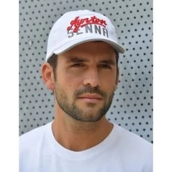 Ayrton Senna Cap Weiß Original 1960 2 -Castelli Shop ayrton senna cap weiss original 1960 1