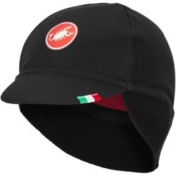 Castelli Difesa Thermo Cap Schwarz/rot