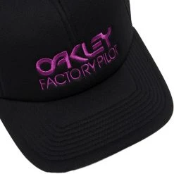 Oakley Factory Pilot Trucker Cap Herren Schwarz -Castelli Shop oakley factory pilot trucker hat men blackout ultra purple 3